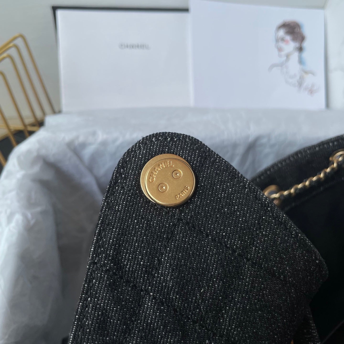 25 Medium Quilted Large Denim Bag