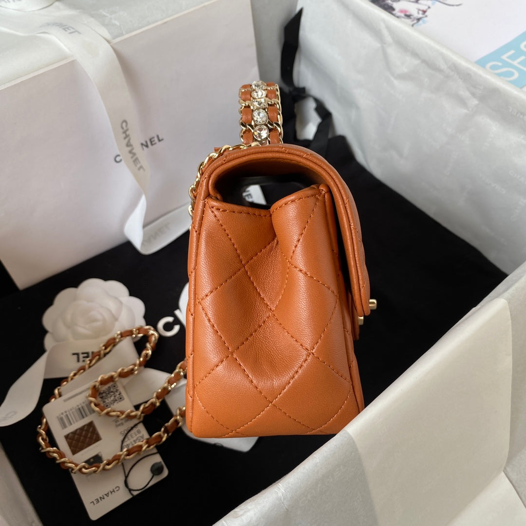 Diamond Handle Flap Bag