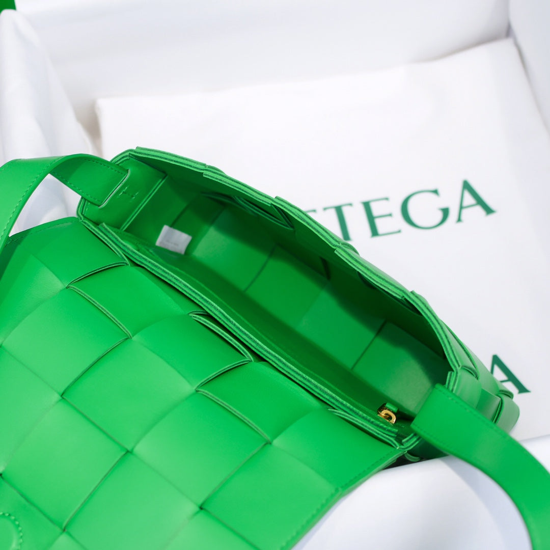 Cassette-Style Woven Shoulder Bag