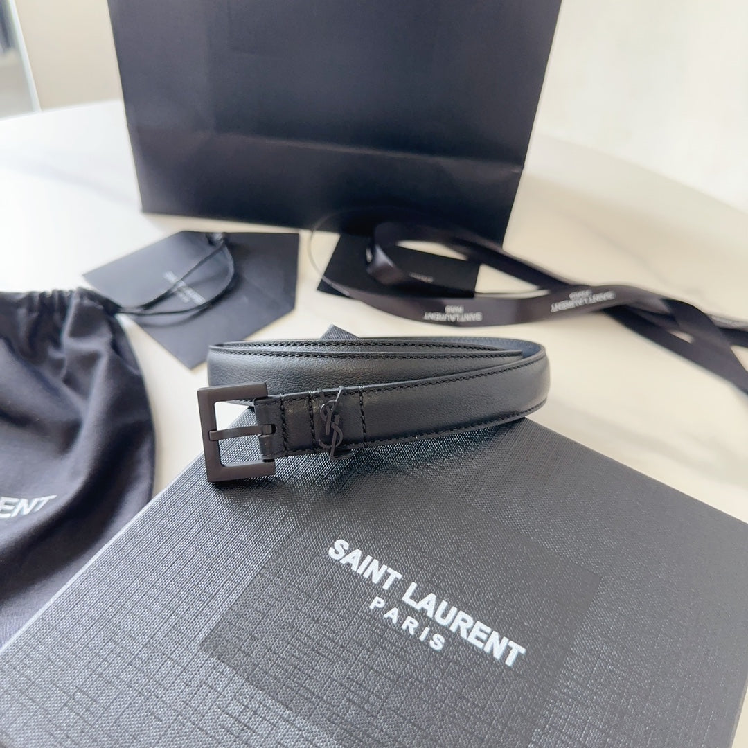 Logo Leather Waist Belt