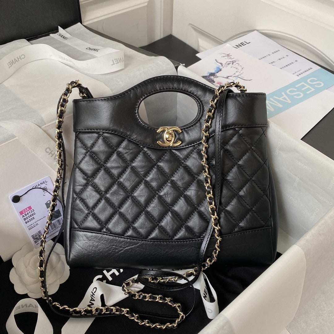 31 Quilted Leather Shopping Bag