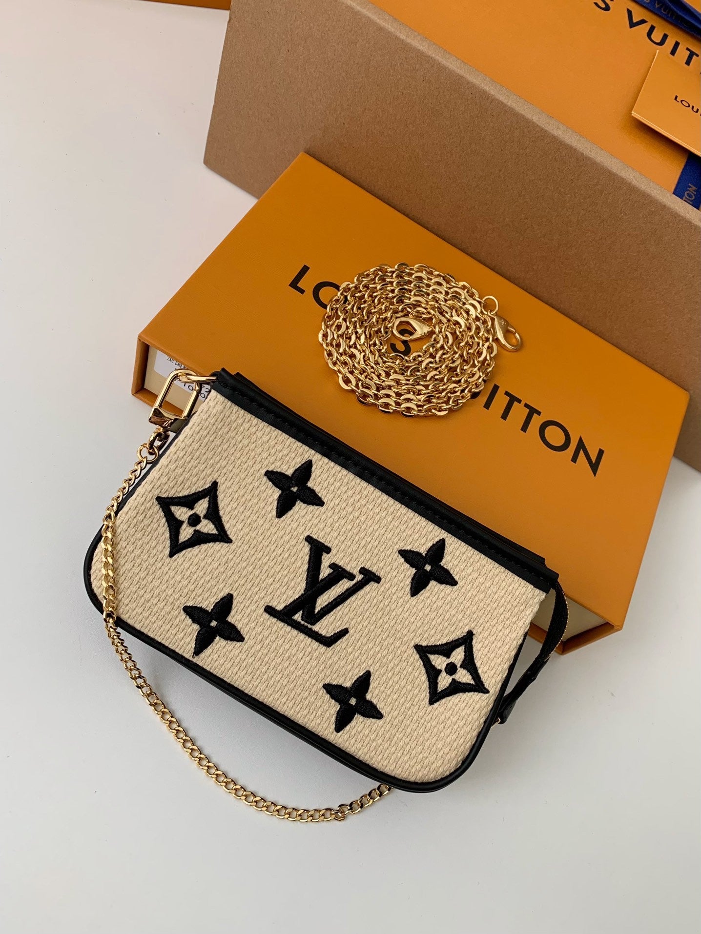 Lafite Cotton Mini Pochette Accessoires Bag