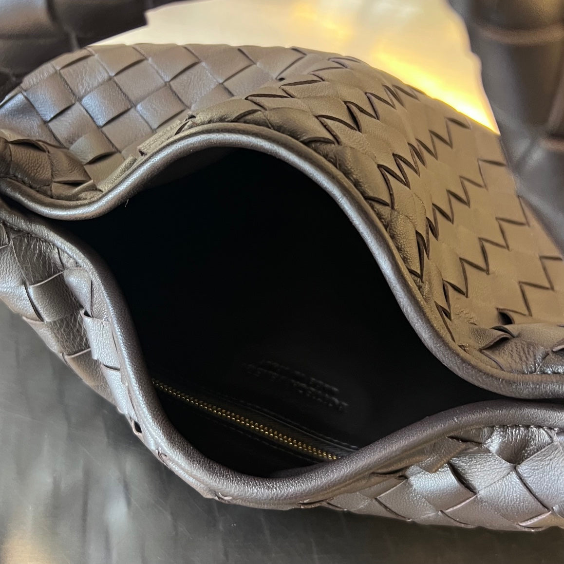 Small Hop Woven Leather Bag