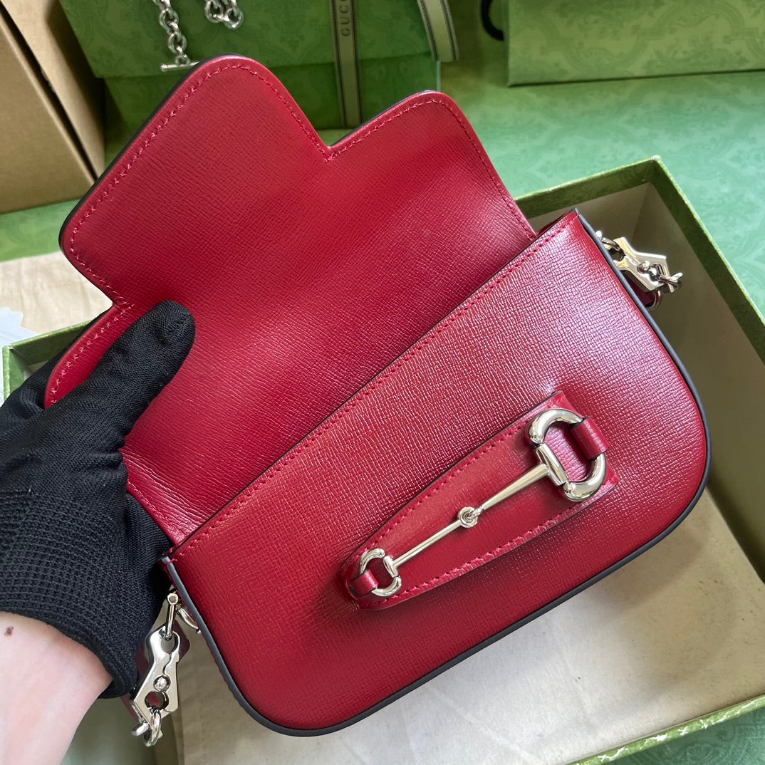Horsebit 1955 Leather Mini Chain Shoulder Bag