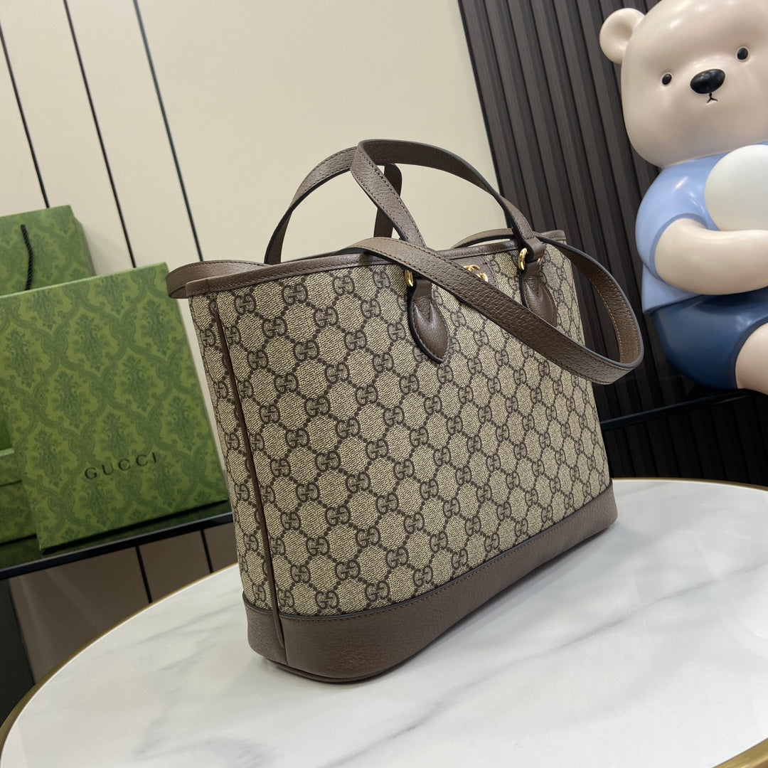 Ophidia Monogram Canvas Top Handle Tote – 31cm