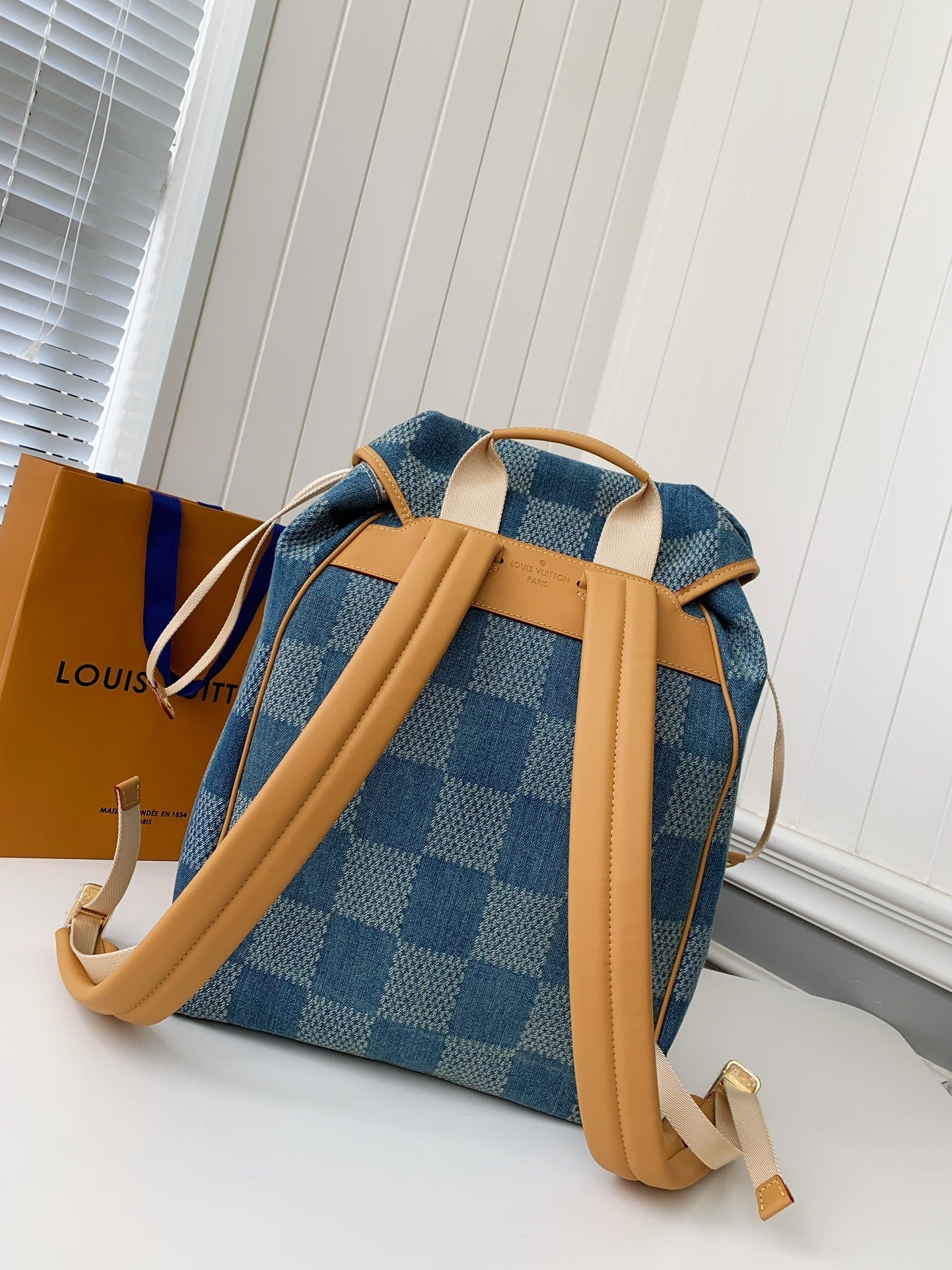 Montsouris-Style Denim Backpack