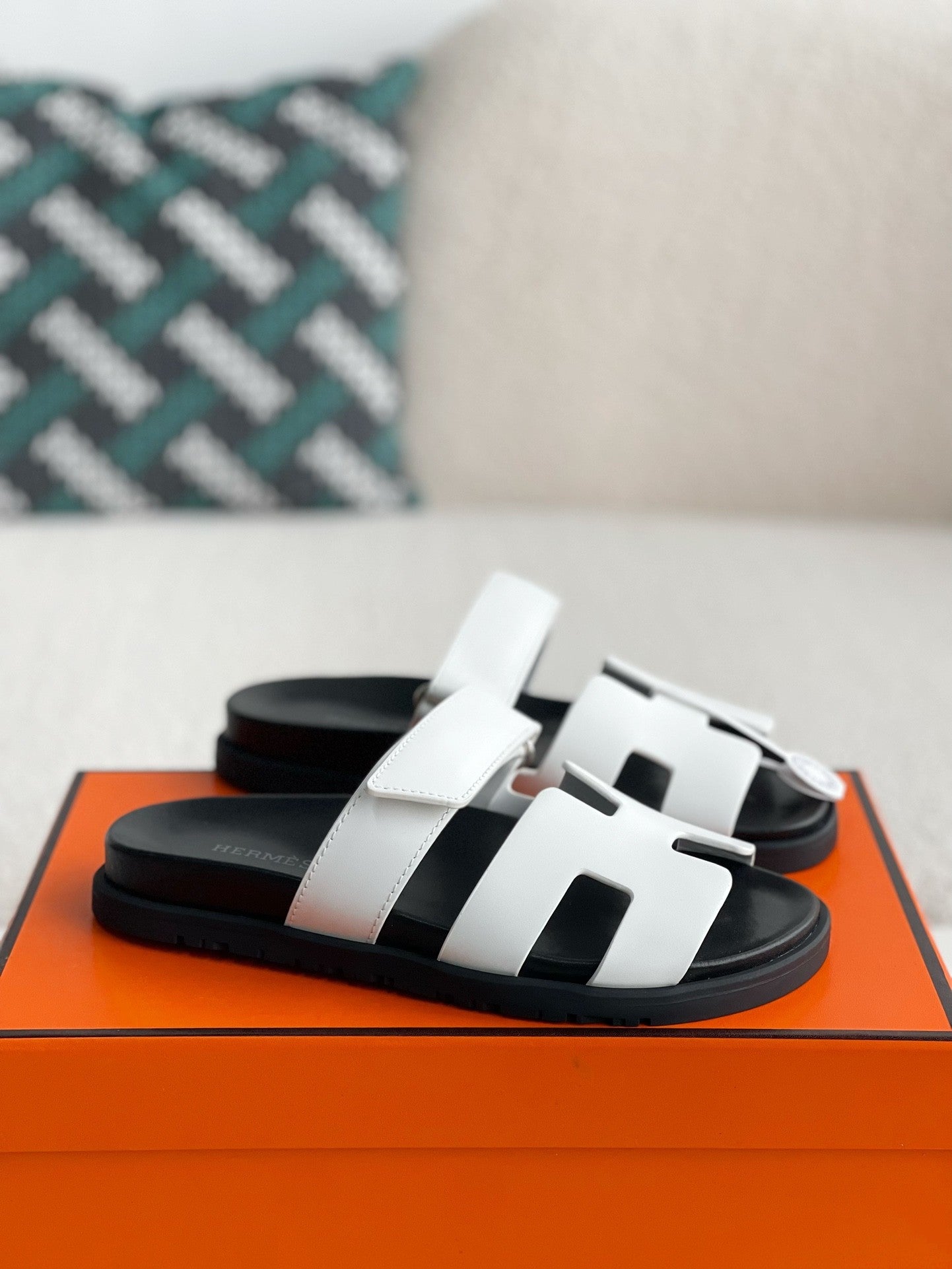 Izmir White Leather Sandals