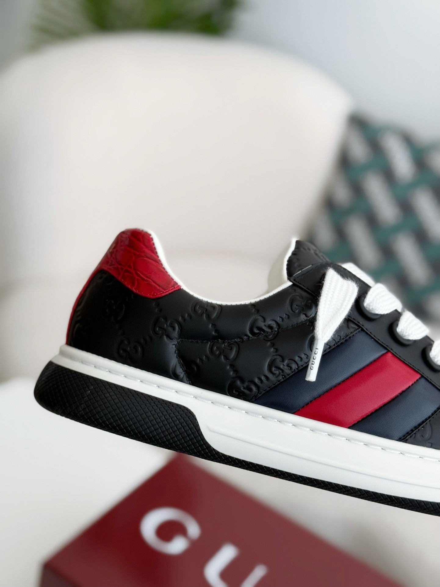 Ace Black Leather Sneakers