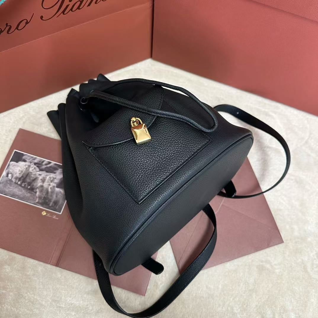 Extra Black Canvas Drawstring Backpack