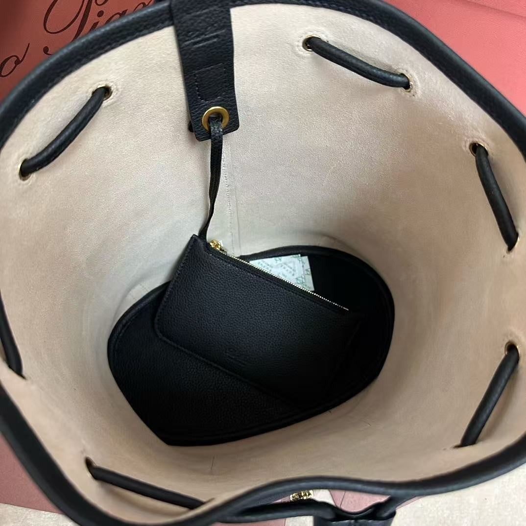 Extra Black Canvas Drawstring Backpack