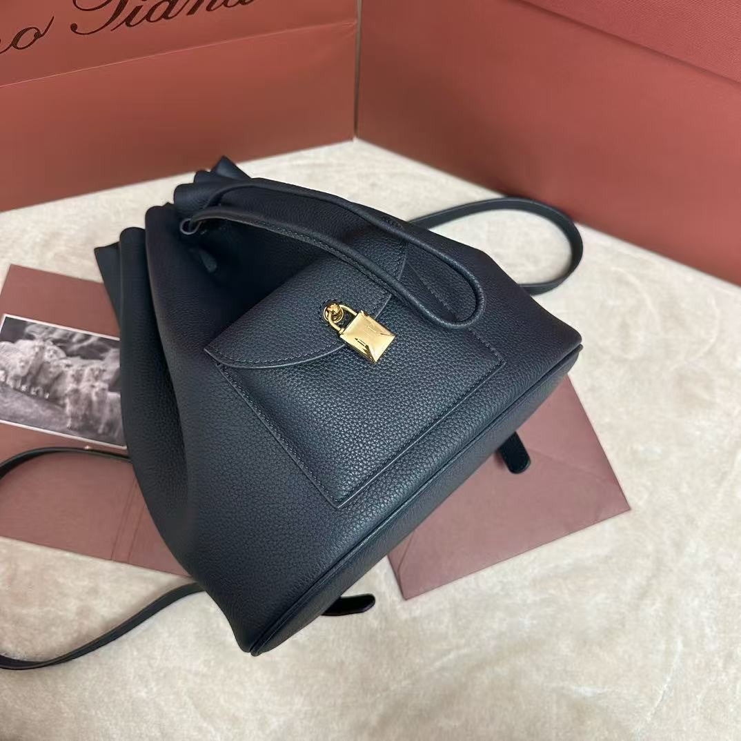 Extra Navy Canvas Drawstring Backpack