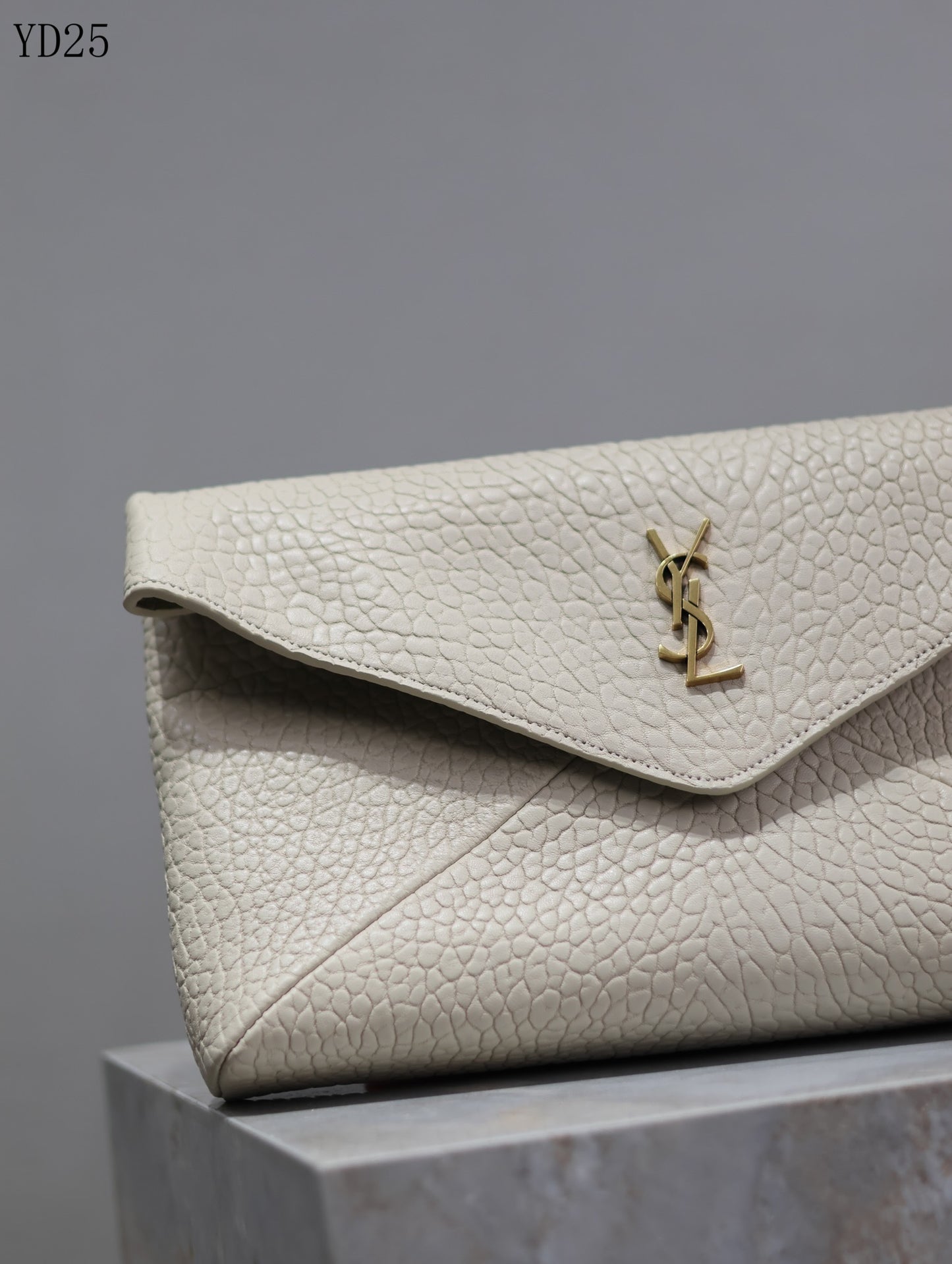 Grainy Leather Clutch Bag