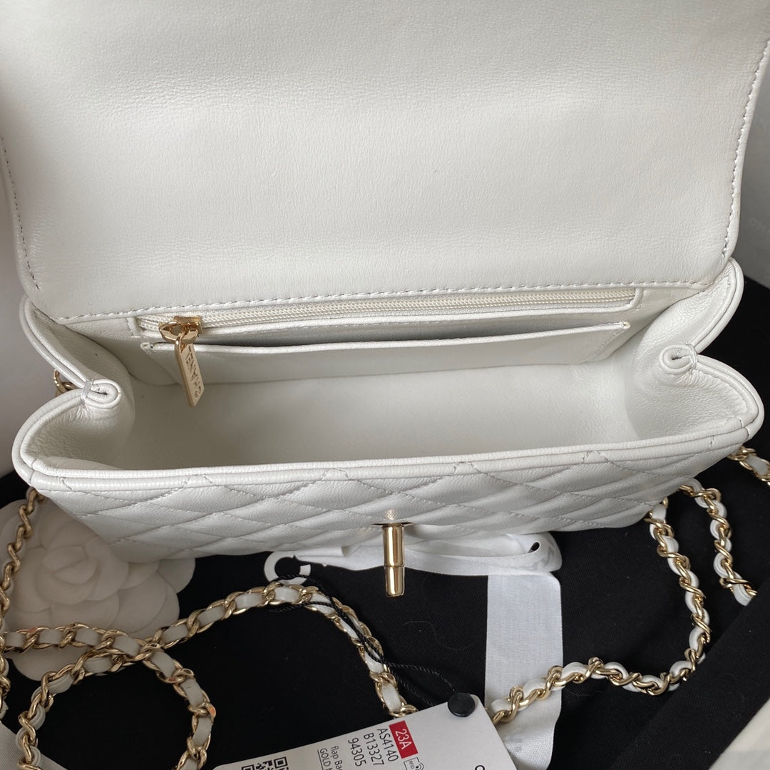 Diamond Handle Flap Bag