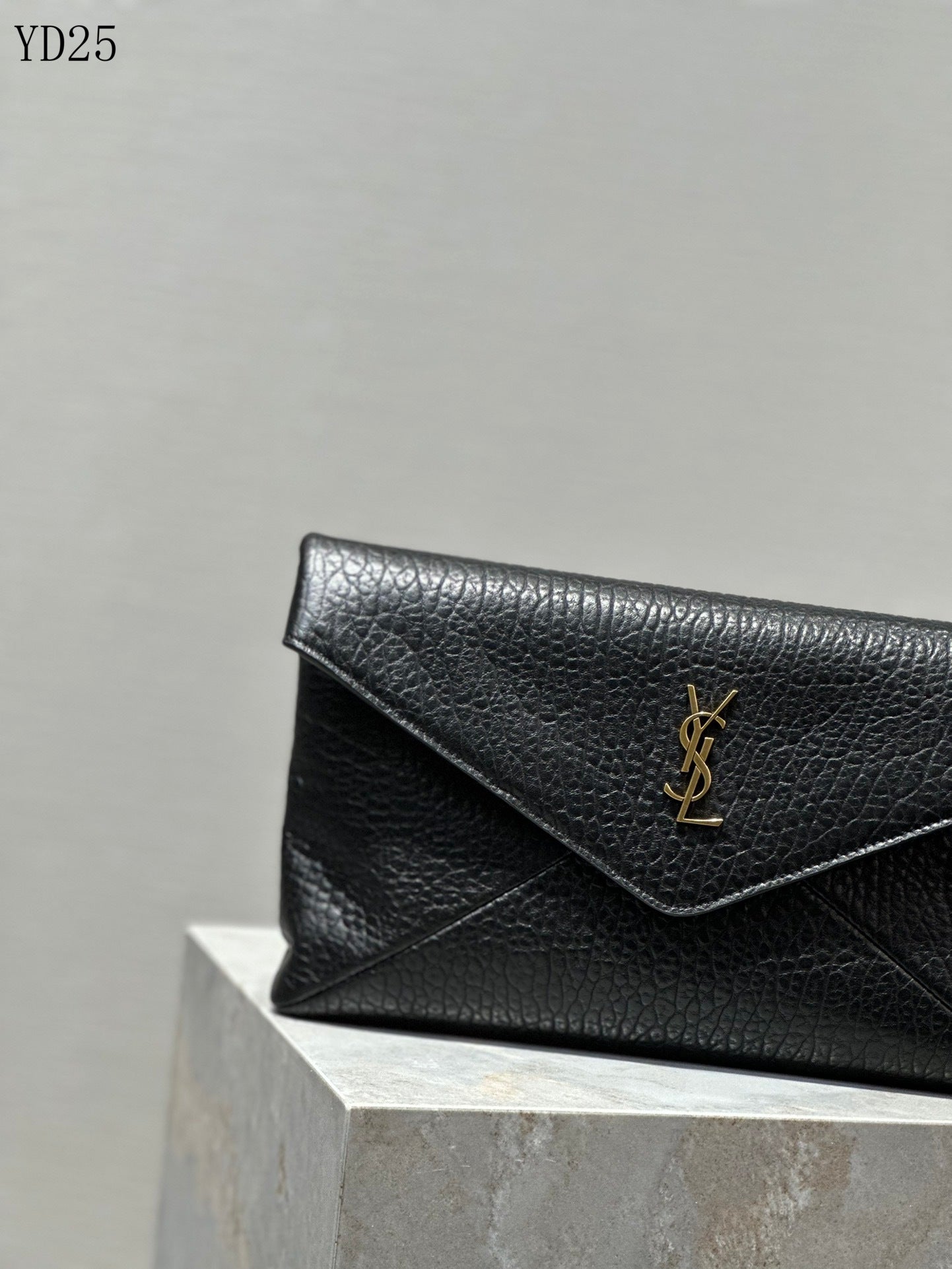 Grainy Leather Clutch Bag