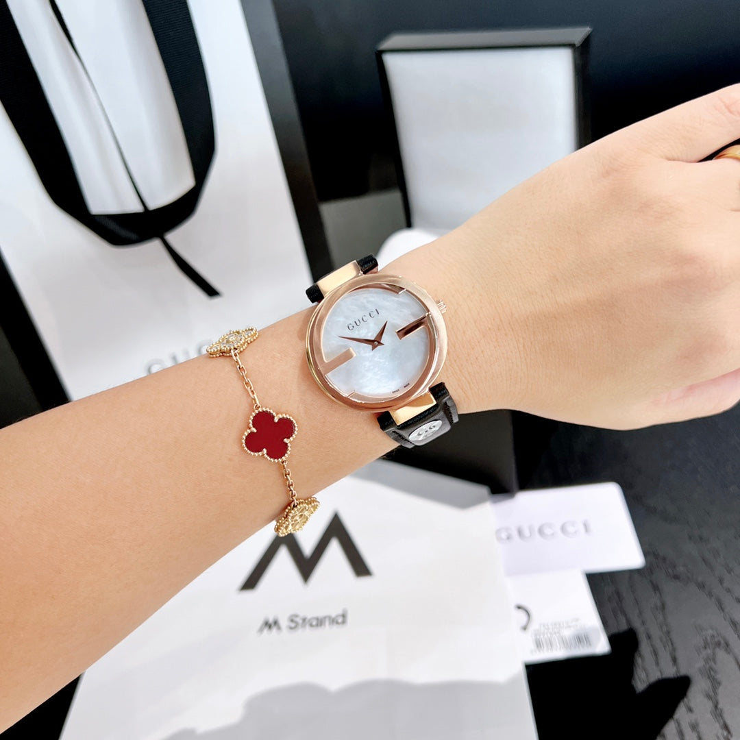 G Stainless 37 mm Steel Watch – White Dial