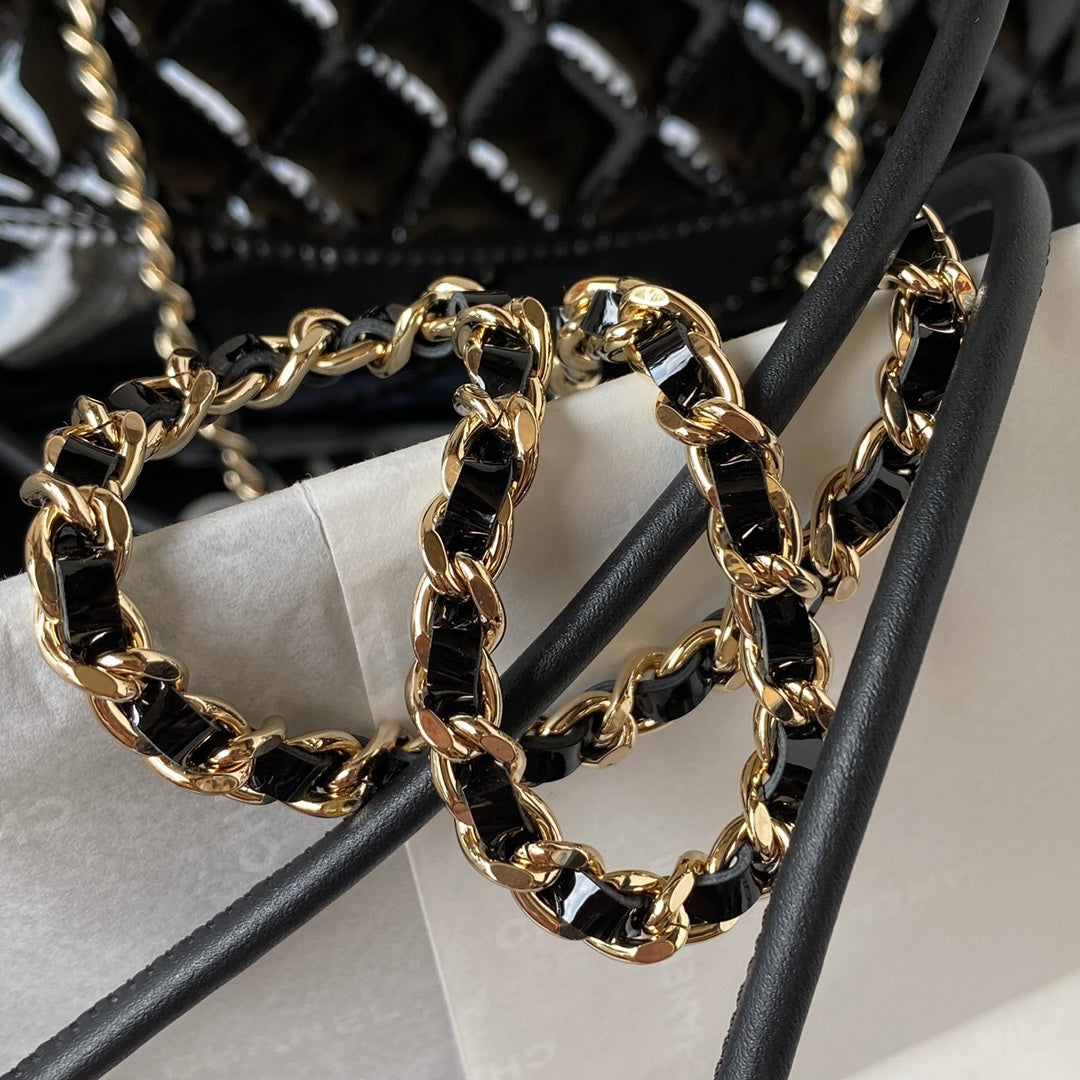 Glossy Quilted Handbag