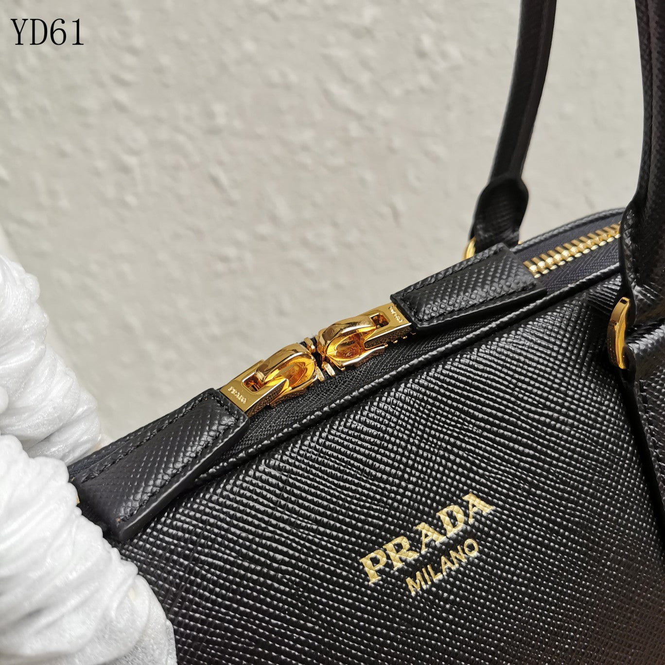 Saffiano Leather Top Handle Bag