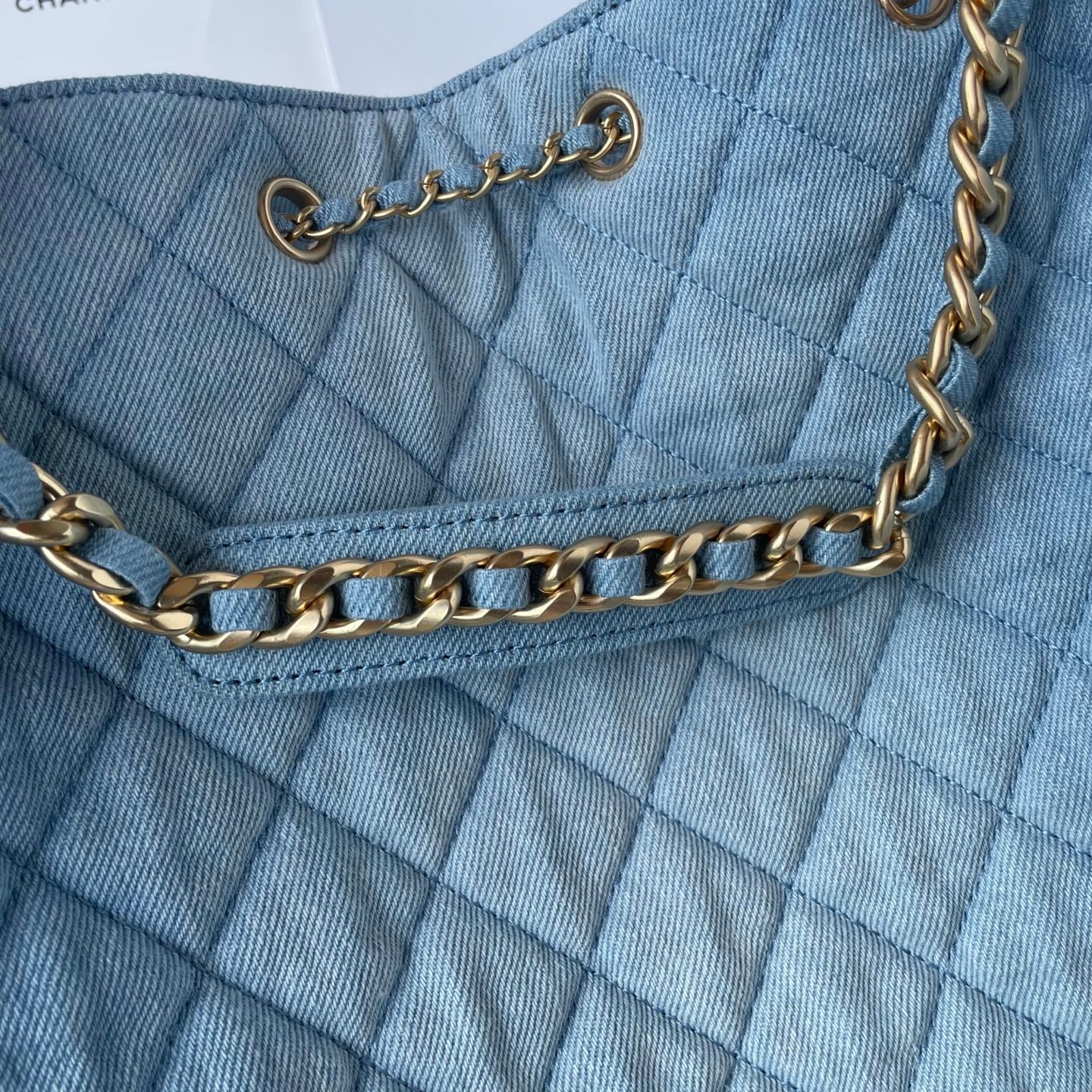 25 Medium Quilted Large Denim Bag
