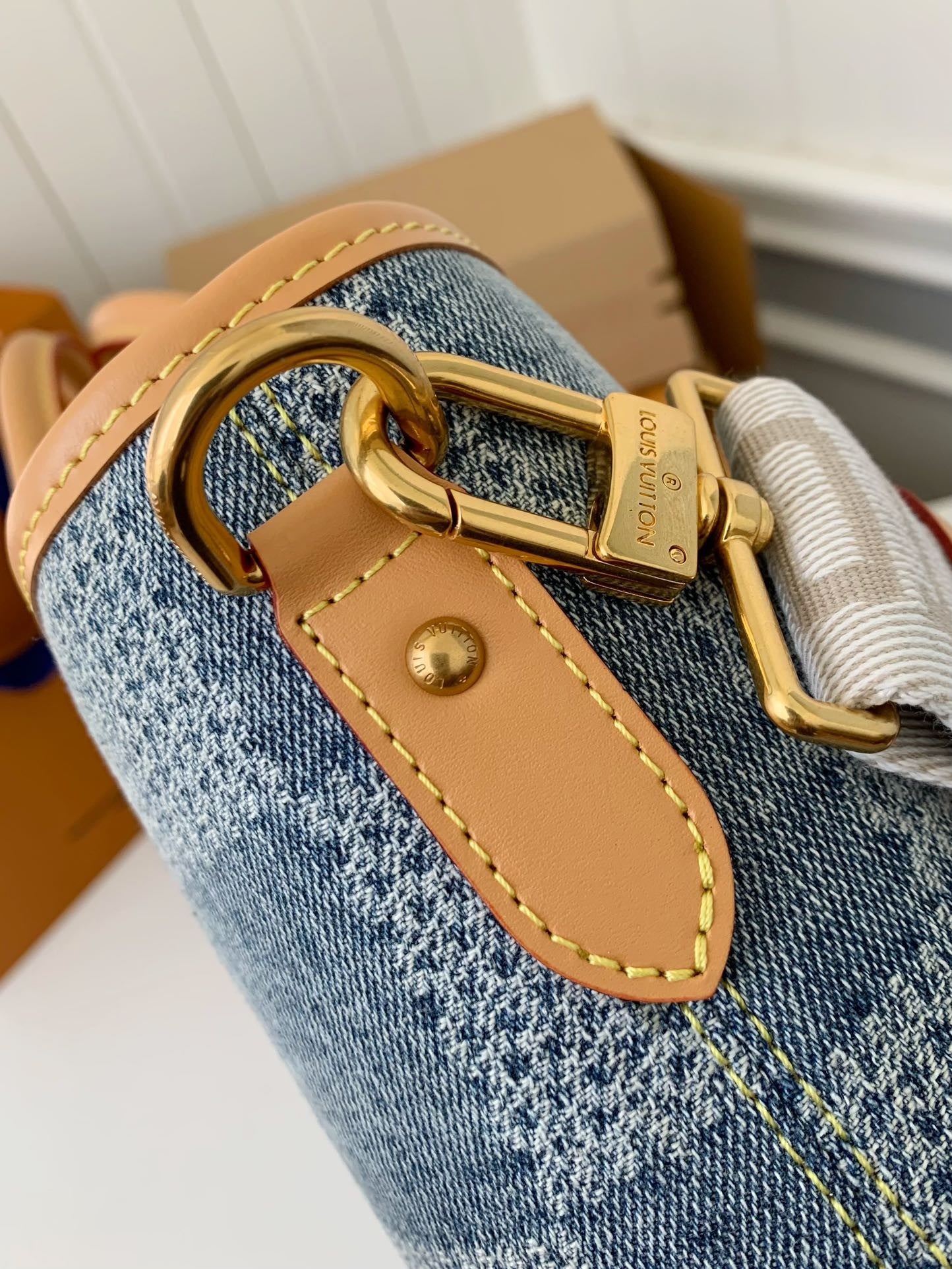 Denim Damier Tote Bag