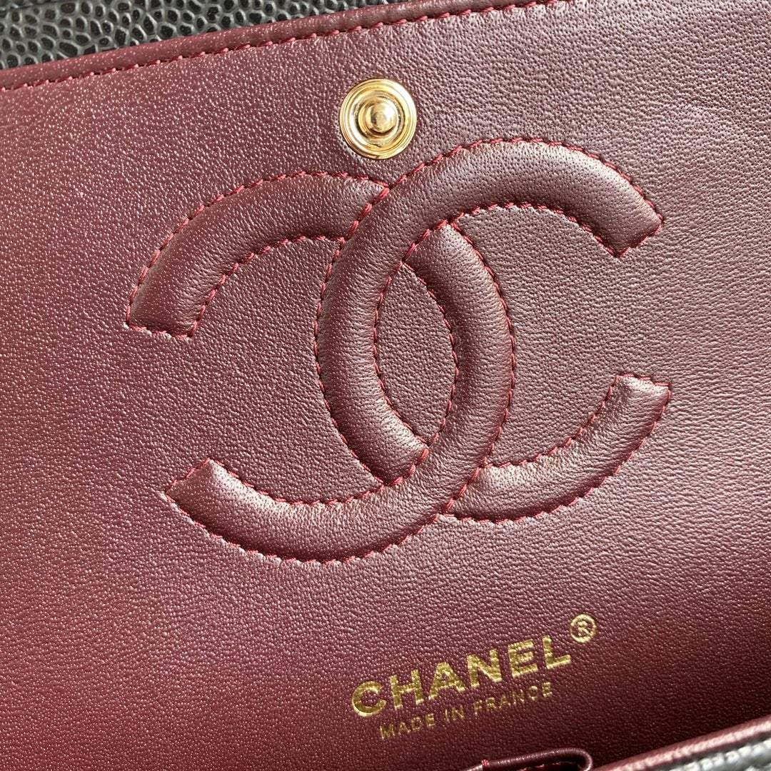 2.55 Caviar Leather - Gold hardware