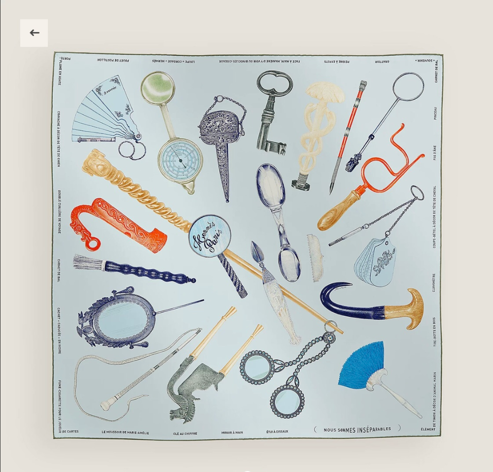 Nous Sommes inséparables" Silk Scarf 90