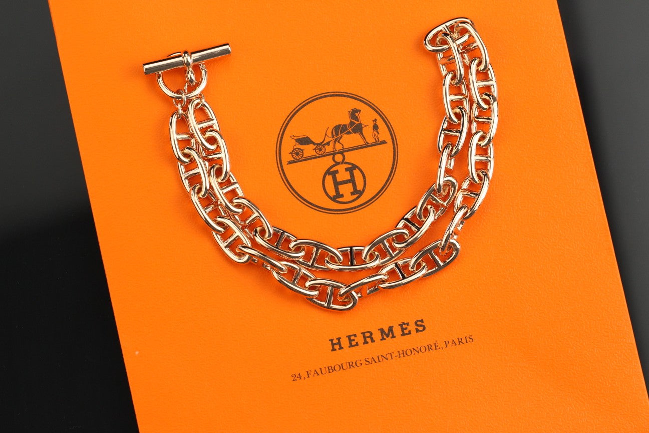 Farandole 47cm Chain Necklace – Rose Gold Finish