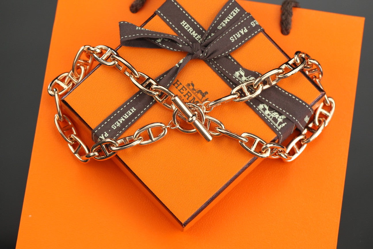 Farandole 47cm Chain Necklace – Rose Gold Finish