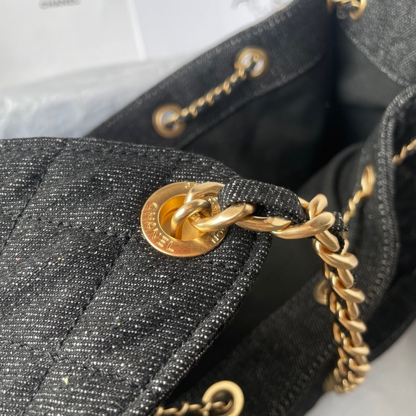 25 Medium Quilted Large Denim Bag