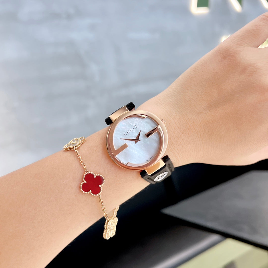G Stainless 37 mm Steel Watch – White Dial