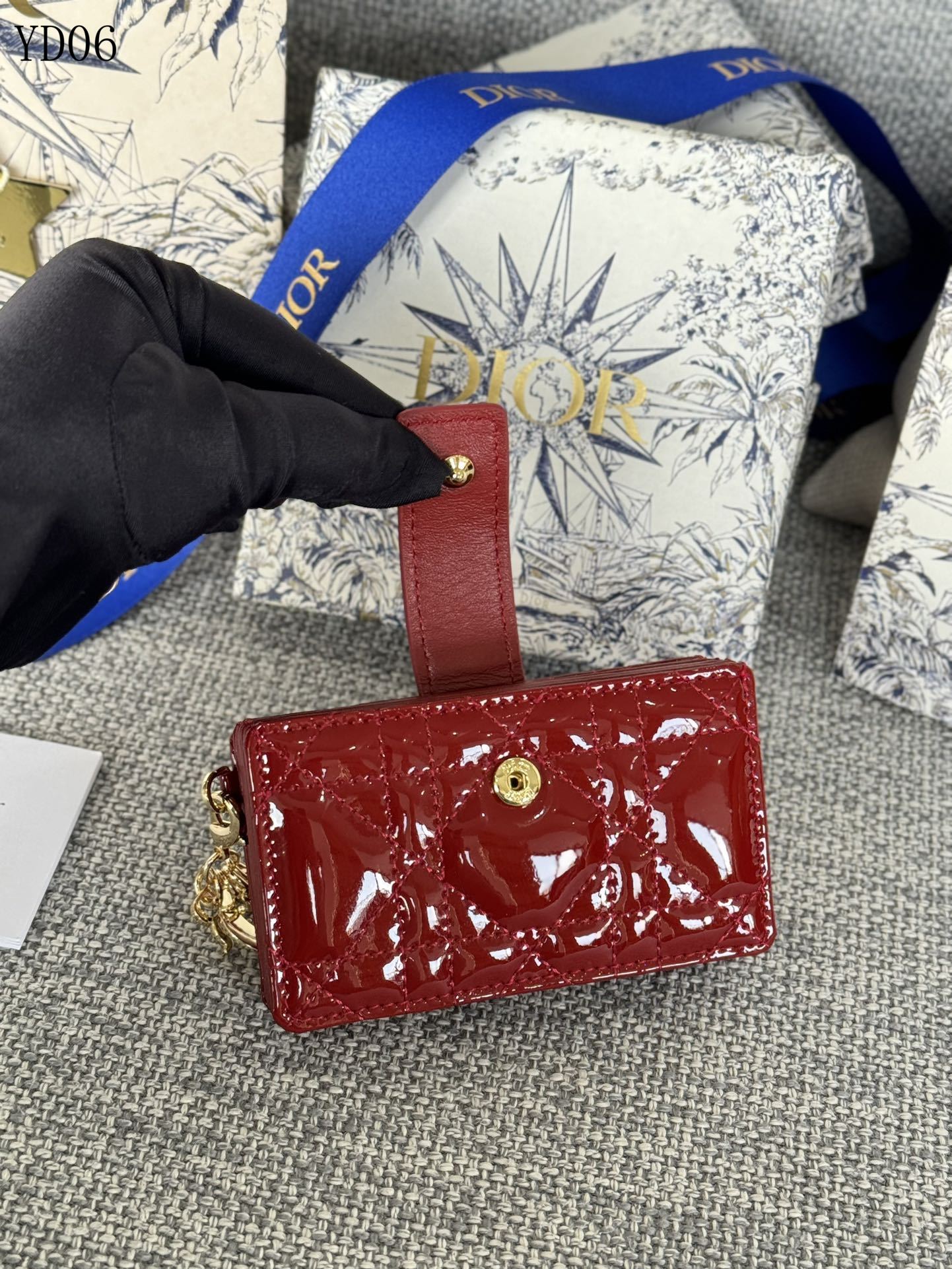 Quilted Leather Compact Wallet