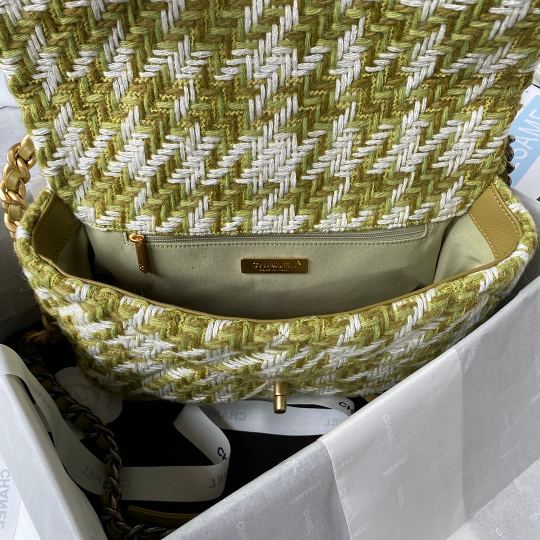 Tweed Flap Shoulder Bag