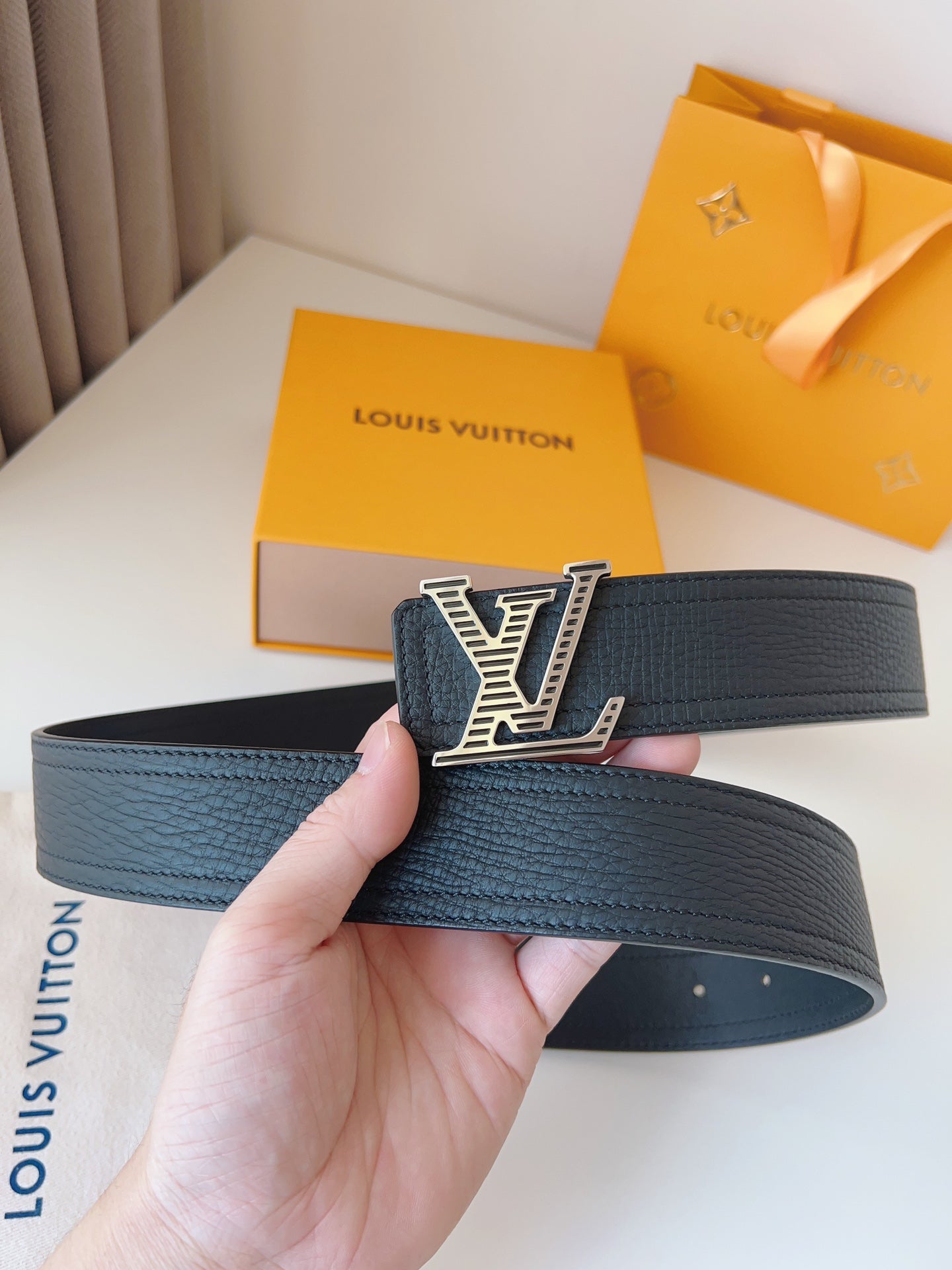 Pebbled Leather Belt
