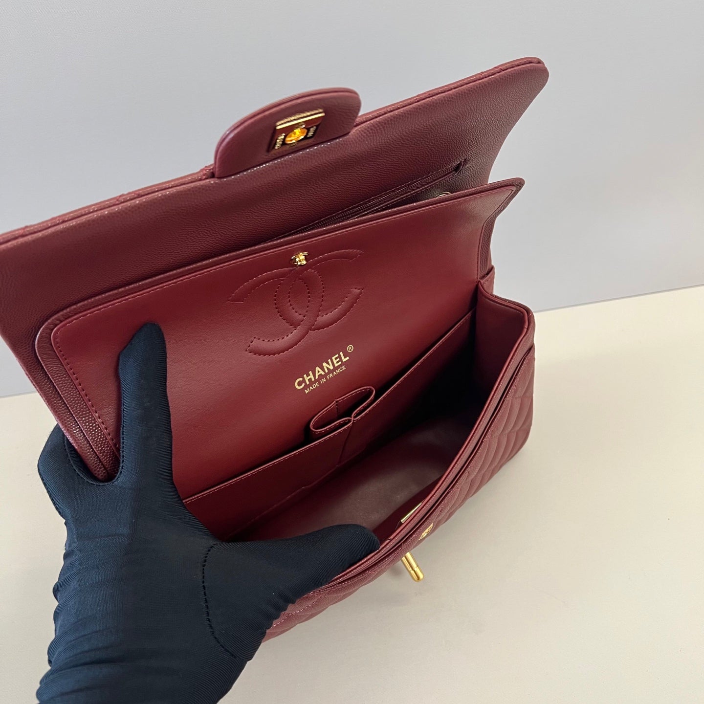 2.55 Medium Caviar Leather Flap Bag