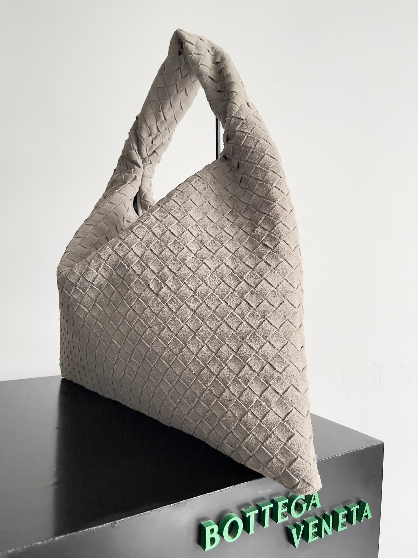 Woven Leather Oversized Hobo Shoulder Bag
