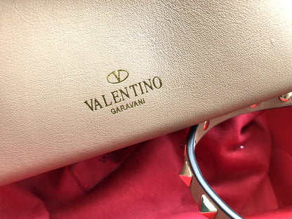 Rockstud Calfskin Shoulder Bag with Studded Strap