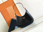 Cleo-Style Smooth Leather Shoulder Bag