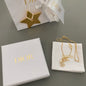 Star Bracelet with Pearl & Crystal Charm in Gold Finish