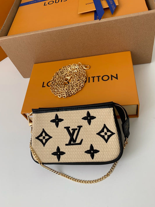 Lafite Cotton Mini Pochette Accessoires Bag