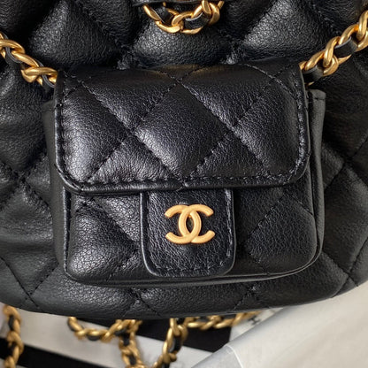 Quilted Leather Mini Backpack