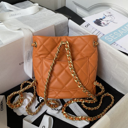 Quilted Leather Mini Backpack