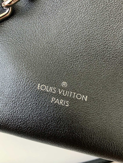 Side Trunk Calfskin Leather Bag