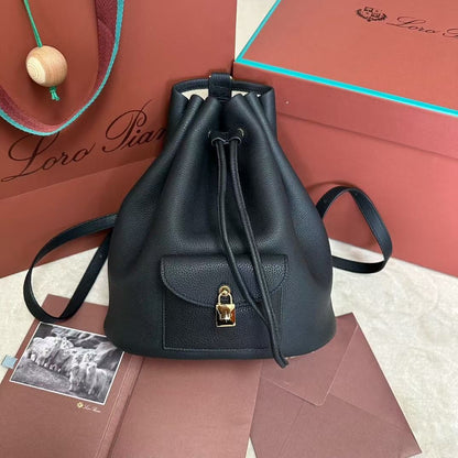 Extra Black Canvas Drawstring Backpack