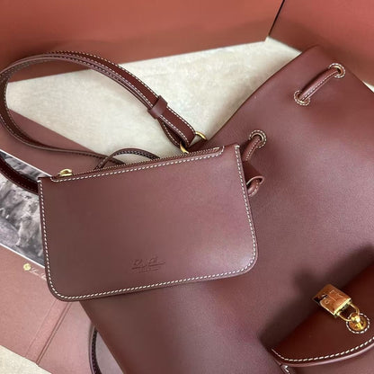 Extra Burgundy Canvas Drawstring Backpack