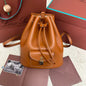 Extra Brown Canvas Drawstring Backpack