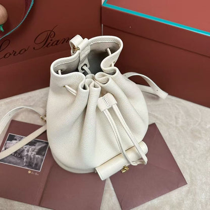 Extra White Canvas Drawstring Backpack