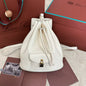 Extra White Canvas Drawstring Backpack