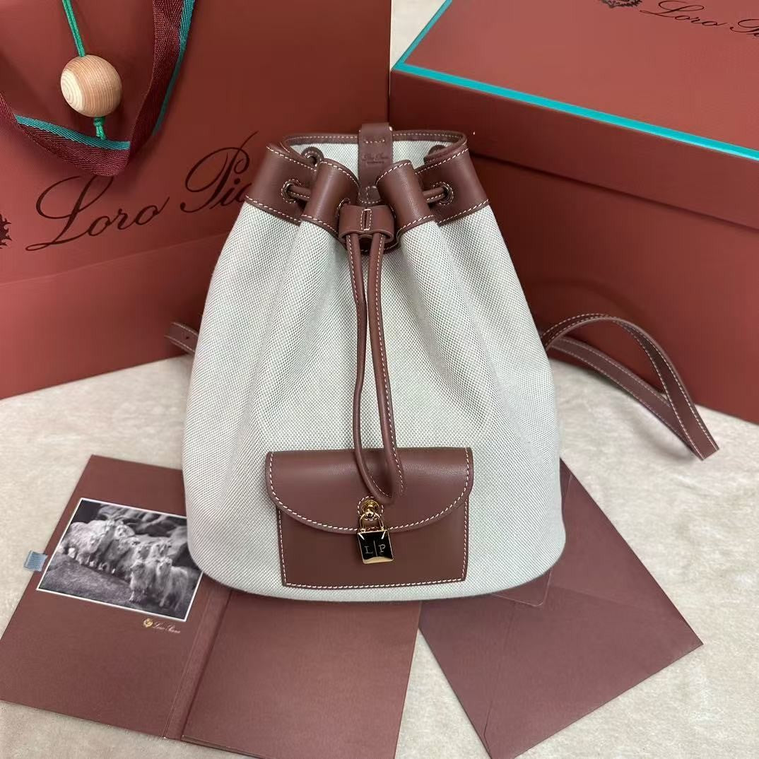 Extra Caramel Canvas Drawstring Backpack