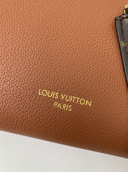 Calfskin Leather Tote Bag with Monogram Pouch