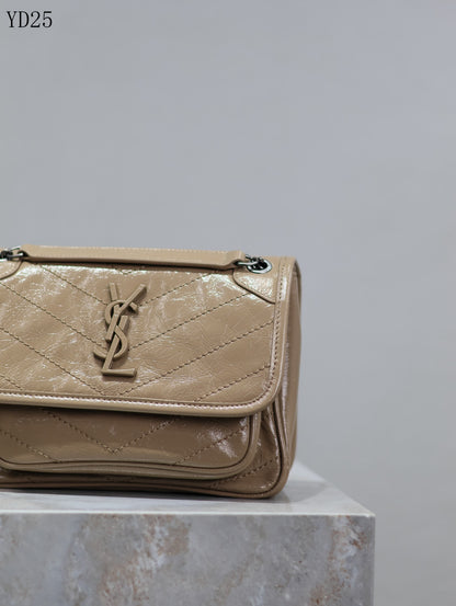 Niki Medium Patent Leather Shoulder Bag
