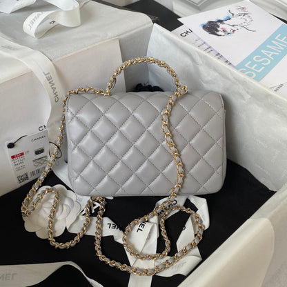 Diamond Handle Flap Bag